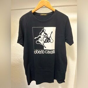 Roberto Cavalli authentic designer t-shirt. Size XL, black. Great shape.